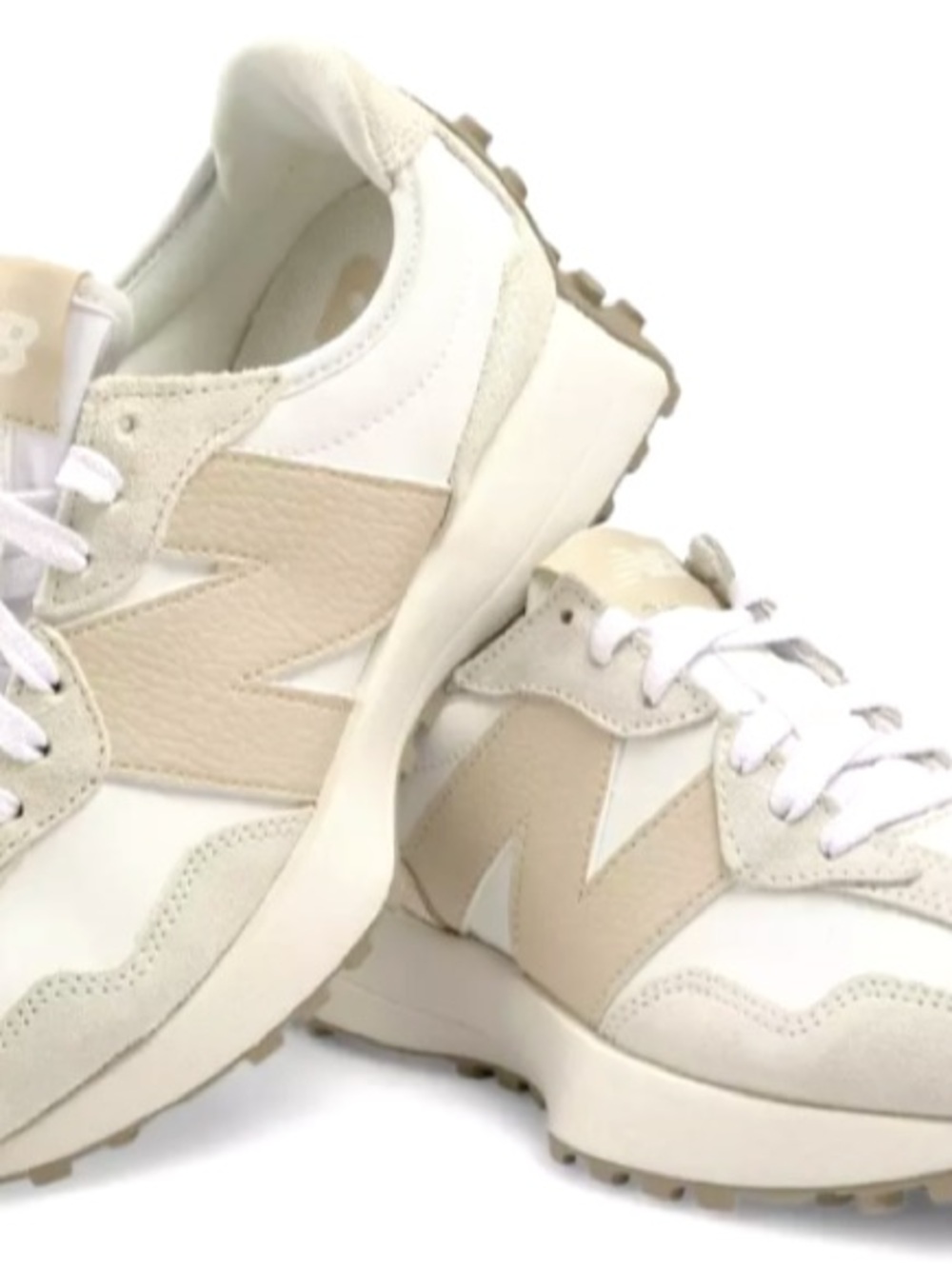 New Balance 327 Casual WOMEN Sneaker Shoes Leather White Sandstone size 6 - NEW - Picture 9 of 9